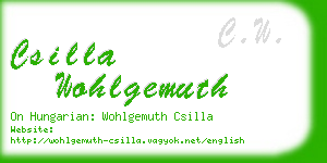 csilla wohlgemuth business card